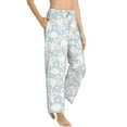 thumbnail image 1 of Fotbe Rabbit And Star Women's Pajama Pants,Sleepwear Pants,Pj Bottoms Drawstring And Pockets-Small, 1 of 7
