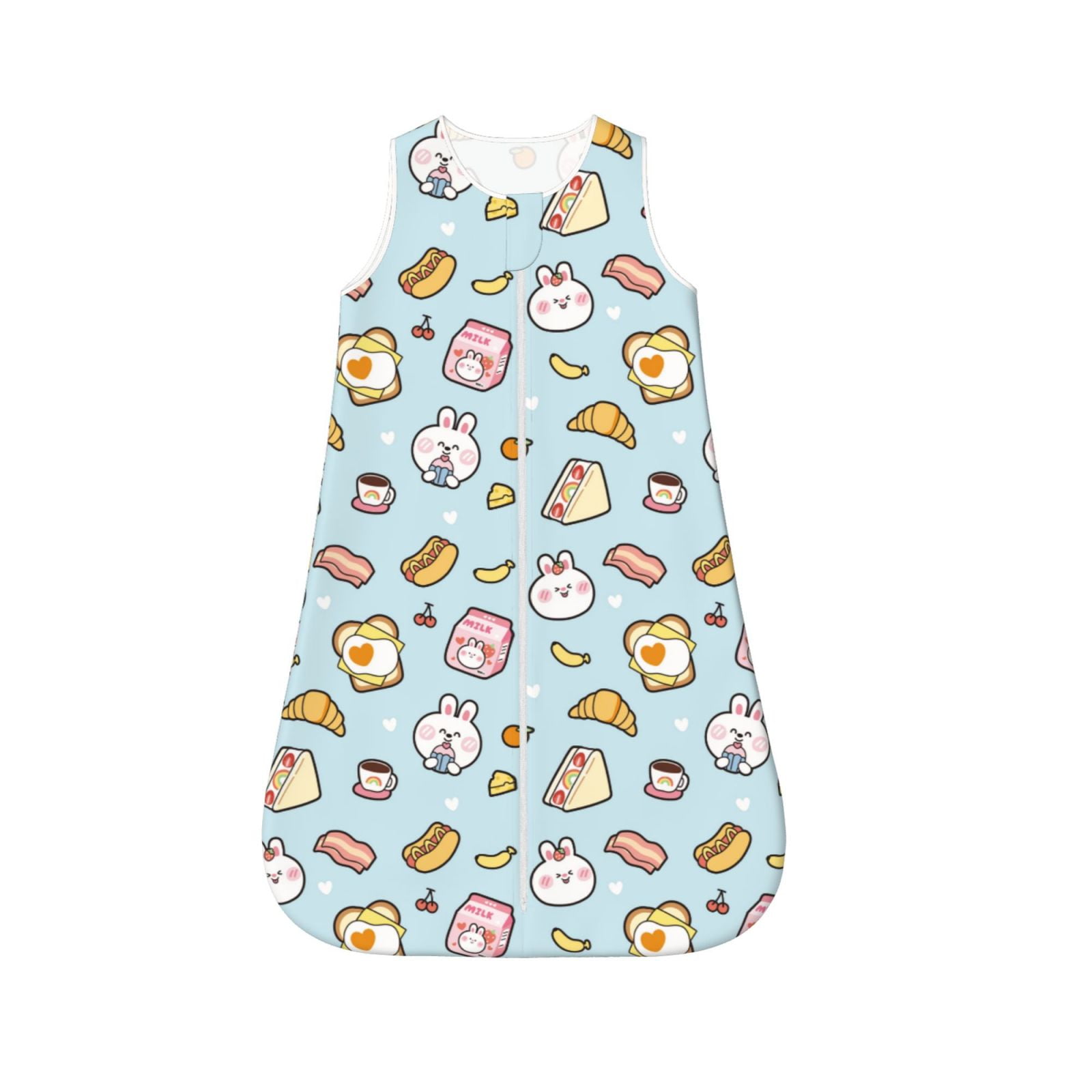 Fotbe Rabbit Burger Coffee Pattern Sleep Sack Baby Wearable Blanket