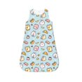 Fotbe Rabbit Burger Coffee Pattern Sleep Sack Baby Wearable Blanket with Zipper, Extra Soft