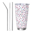 thumbnail image 1 of Fotbe Rabbit Eating Pattern 20 oz Tumbler Stainless Steel Vacuum Insulated Coffee Ice Cup Double Wall Travel Flask Leak-proof Coffee Cup-Straw Three-piece Set, 1 of 8