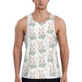 thumbnail image 1 of Fotbe Rabbit And Flower Pattern Men's Quick Dry Workout Tank Top Gym Muscle Tee Fitness Bodybuilding Sleeveless T Shirt Breathable Workout Shirt-3X-Large, 1 of 9