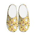 thumbnail image 1 of Fotbe Rabbit Hunger Pattern Women's Fuzzy Curly Fur Memory Foam Loafer Slippers Indoor Outdoor Slippers Winter Home Shoes-44/45, 1 of 7