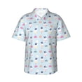 thumbnail image 1 of Fotbe Rabbit In The Rain Hawaiian Shirt for Men Unisex Summer Beach Casual Short Sleeve Cotton Linen Button Down Shirts-Large, 1 of 9