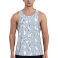 thumbnail image 1 of Fotbe Rabbit Is Eating Carrots Pattern Men's Quick Dry Workout Tank Top Gym Muscle Tee Fitness Bodybuilding Sleeveless T Shirt Breathable Workout Shirt-4X-Large, 1 of 9