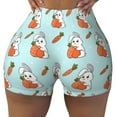 thumbnail image 1 of Fotbe Rabbit Is Eating Carrots Seamless Shorts, Womens Workout Shorts High Waist Stretch Booty Short for Gym/Yoga/Running/Biking-Large, 1 of 9