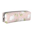 thumbnail image 1 of Fotbe Rabbit Pattern Leather Pencil Case, Pencil Pouch with Durable Zipper, Compact and Stylish Organizer for Stationery, Art Supplies, Travel Essentials, 1 of 7