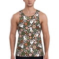 thumbnail image 1 of Fotbe Rabbits on Floral Pattern Men's Quick Dry Workout Tank Top Gym Muscle Tee Fitness Bodybuilding Sleeveless T Shirt Breathable Workout Shirt-Medium, 1 of 9