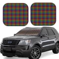 thumbnail image 1 of Fotbe Rainbow Houndstooth 2-Piece Car Windshield Sun Shade | Sun Blocker for Car Windshield | Foldable Automotive Interior Accessories for Sun Protection-Small, 1 of 7