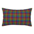 thumbnail image 1 of Fotbe Rainbow Houndstooth Pillow Cases - Envelope Closure - Luxury, Extra Soft, Cooling Pillow Covers - Wrinkle, Fade, Stain Resistant-14"x20", 1 of 8
