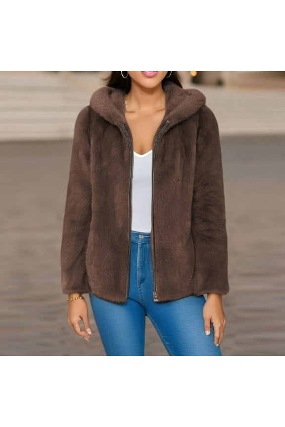 Women's Solid Color Lined Winter Coat Mid Length Hooded Jacket With G3 Jacket Big And Tall Jacket Zipper Jacket Women Womens Workout Jackets Full Zip Lightweight Jacket Women Front Zip Jacket Purdue