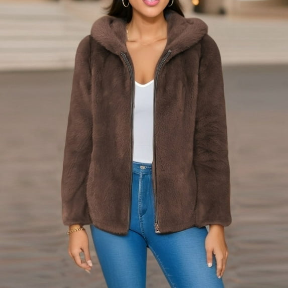 Women's Solid Color Lined Winter Coat Mid Length Hooded Jacket With G3 Jacket Big And Tall Jacket Zipper Jacket Women Womens Workout Jackets Full Zip Lightweight Jacket Women Front Zip Jacket Purdue