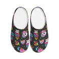 thumbnail image 1 of Fotbe Rainbow Unicorn And Cat Icecream Pattern Women's Fuzzy Curly Fur Memory Foam Loafer Slippers Indoor Outdoor Slippers Winter Home Shoes-39/40, 1 of 7
