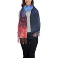 thumbnail image 1 of Fotbe Red And Blue Fire Dragon Print Womens Fall Winter Scarf Tassel Soft Warm Blanket Scarves Womens Shawl Wraps, 1 of 8