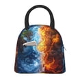 thumbnail image 1 of Fotbe Red And Blue Flame Waves Pattern Lunch Bag, Insulated Lunch Box, Small Leakproof Cooler Food Lunch Containers Reusable High Capacity Lunch Tote Bags for Work, Travel, Outdoor, 1 of 6