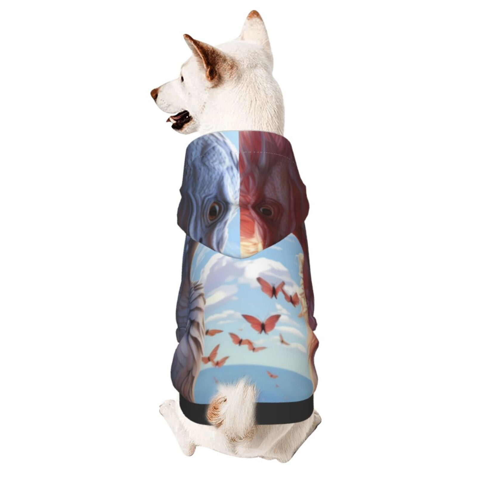 PET SWEATSHIRT FLOWERMARDI_WHITE BLACK