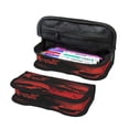 thumbnail image 1 of Fotbe Red And Black Abstract Skull Pattern Pencil Case,Canvas Pen Case, Multi- Slot Pencil Pouch, Portable Pencil Bag, Pen Case for& Office, Makeup Bag ,Zipper Pouch, 1 of 6