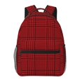 thumbnail image 1 of Fotbe Red Black Houndstooth Pattern Casual Backpack for School, Travel, and Outdoor Activities - Durable, Lightweight, and Comfortable, 1 of 5