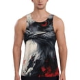 thumbnail image 1 of Fotbe Red Black Ink Style Bald Eagle Pattern Men's Quick Dry Workout Tank Top Gym Muscle Tee Fitness Bodybuilding Sleeveless T Shirt Breathable Workout Shirt-3X-Large, 1 of 9