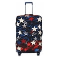 thumbnail image 1 of Fotbe Red Blue White Stars Luggage Cover Protector,Suitcase Protector,Scratch and Dirt Resistant,Fits 18-32 Inch Luggage-Large, 1 of 8