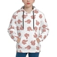 thumbnail image 1 of Fotbe Red Fox Pattern Youth Pullover Hooded Sweatshirt, Boys Hoodie, Kangaroo Pocket Hoodie for Kids Girls -Small, 1 of 6