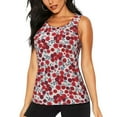 thumbnail image 1 of Fotbe Red Hawthorn Womens Loose Fit Casual Flowy Slim-Fit Tank Tops Athletic Round Neck Trendy Sleeveless Summer Tops for Gym and Yoga-, 1 of 9