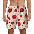thumbnail image 1 of Fotbe Red Ladybug Men’s Swim Trunks Quick Dry Swim Shorts Board Shorts with Mesh Lining-Small, 1 of 9