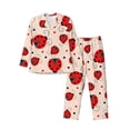 thumbnail image 1 of Fotbe Red Ladybug Pattern Long Sleeve Pajama Set for Men,Sleepwear Set,2-piece Loungewear Set,Soft PJs Comfy Nightwear with Pockets-X-Large, 1 of 7