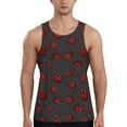 thumbnail image 1 of Fotbe Red Ladybugs On Dark Background Pattern Men's Quick Dry Workout Tank Top Gym Muscle Tee Fitness Bodybuilding Sleeveless T Shirt Breathable Workout Shirt-, 1 of 8
