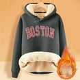 thumbnail image 1 of Women's Autumn/Winter Comfort Print Plus Velvet Thick Thermal Hoodie Top. Hoodie for Fall Zip Sweatshirts for Women Hoodies Sweatshirt Dress Zip up Tan Hoodie Teen Girl Clothes Womens Hoodie Full Zip, 1 of 3
