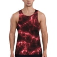 thumbnail image 1 of Fotbe Red Line Pattern Men's Quick Dry Workout Tank Top Gym Muscle Tee Fitness Bodybuilding Sleeveless T Shirt Breathable Workout Shirt-, 1 of 9