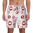 thumbnail image 1 of Fotbe Red Lips Men’s Swim Trunks Quick Dry Swim Shorts Board Shorts with Mesh Lining-Large, 1 of 9