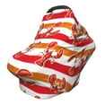 thumbnail image 1 of Fotbe Red Lobster Pattern Car Seat Covers for Babies, Nursing Breastfeeding Cover Infant Carseat Canopy, Soft Stretchy Carrier Cover, 1 of 9