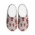 thumbnail image 1 of Fotbe Red Lobster With Claws Pattern Women's Fuzzy Curly Fur Memory Foam Loafer Slippers Indoor Outdoor Slippers Winter Home Shoes-39/40, 1 of 7