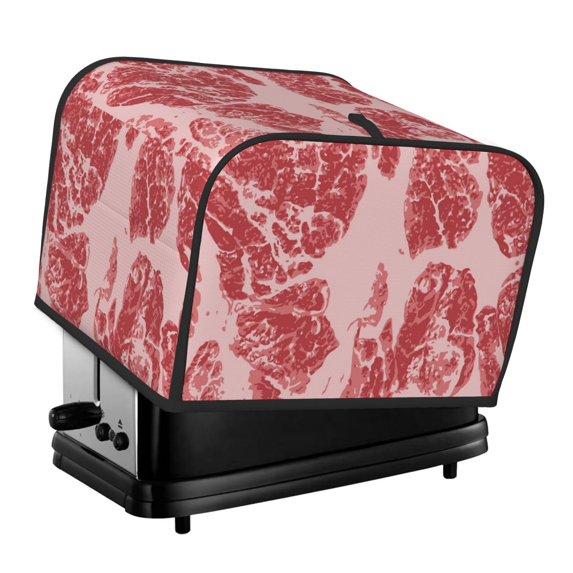 Fotbe Red Meat for Four Slice Toaster Cover, Fingerprint Protector, Super Soft Appliance Cover And Dust Cover,Bread Dust Cover & Fingerprint Protection