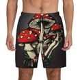 thumbnail image 1 of Fotbe Red Mushrooms Men’s Swim Trunks Quick Dry Swim Shorts Board Shorts with Mesh Lining-Small, 1 of 9