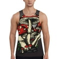 thumbnail image 1 of Fotbe Red Mushrooms Pattern Men's Quick Dry Workout Tank Top Gym Muscle Tee Fitness Bodybuilding Sleeveless T Shirt Breathable Workout Shirt-4X-Large, 1 of 9