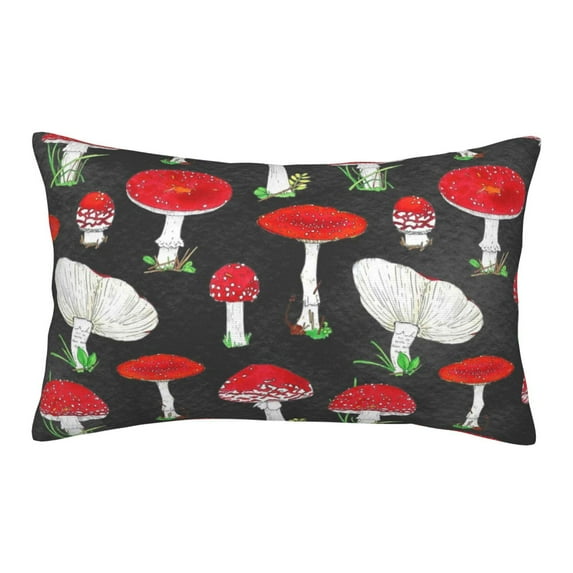 Fotbe Red Mushrooms Pillow Cases - Envelope Closure - Luxury, Extra Soft, Cooling Pillow Covers - Wrinkle, Fade, Stain Resistant-20"x30"