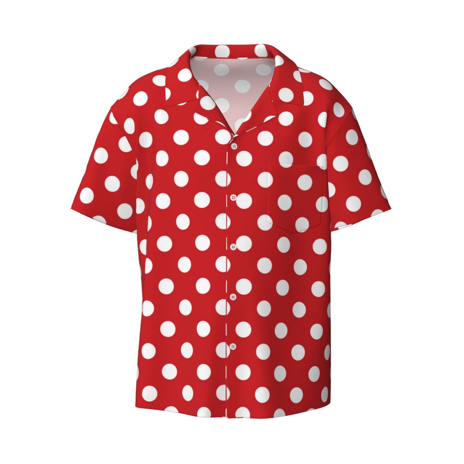 Black And Red Polka Dot Men's Golf Shirts