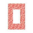 thumbnail image 1 of Fotbe Red Pretty Flowers Print Duplex Receptacle Wall Plate, 1-Gang 5.0" x3.0" Wall Outlet Covers, Dual Outlet Faceplates Covers, Color-matched Screws Included-Style U, 1 of 6