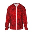 thumbnail image 1 of Fotbe Red Rose Men's Women's UPF 50+ Sun Protection Jacket Hooded Cooling Shirt with Pockets Hiking Outdoor Performance-X-Large, 1 of 9
