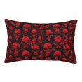 thumbnail image 1 of Fotbe Red Skulls Pillow Cases - Envelope Closure - Luxury, Extra Soft, Cooling Pillow Covers - Wrinkle, Fade, Stain Resistant-14"x20", 1 of 9