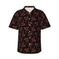 thumbnail image 1 of Fotbe Red Snake Hawaiian Shirt for Men Unisex Summer Beach Casual Short Sleeve Cotton Linen Button Down Shirts-Small, 1 of 9