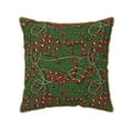 thumbnail image 1 of Fotbe Red Snake Pattern Velvet Decorative Throw Pillow Covers with Elegant Piping, Soft Plush Cushion Cover for Sofa, Bed, Car, Office-18"x18", 1 of 8