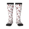 thumbnail image 1 of Fotbe Red Snake print Women's Men's Novelty Crew Socks Cotton Socks Knee High Socks for Walking,Running,Nurses,Pregnancy, 1 of 9