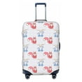 thumbnail image 1 of Fotbe Red Squirrel And Blue Rabbit Luggage Cover Protector,Suitcase Protector,Scratch and Dirt Resistant,Fits 18-32 Inch Luggage-X-Large, 1 of 9