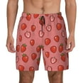 thumbnail image 1 of Fotbe Red Strawberry Men’s Swim Trunks Quick Dry Swim Shorts Board Shorts with Mesh Lining-Medium, 1 of 9