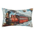 thumbnail image 1 of Fotbe Red Train Hot Air Balloon Pillow Cases - Envelope Closure - Luxury, Extra Soft, Cooling Pillow Covers - Wrinkle, Fade, Stain Resistant-14"x20", 1 of 8