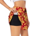 thumbnail image 1 of Fotbe Red Vintage Flowers Womens High Waist Running Shorts Athletic Workout Quick Dry Shorts for Women with Pockets Gym Yoga Summer Shorts-XX-Large, 1 of 9
