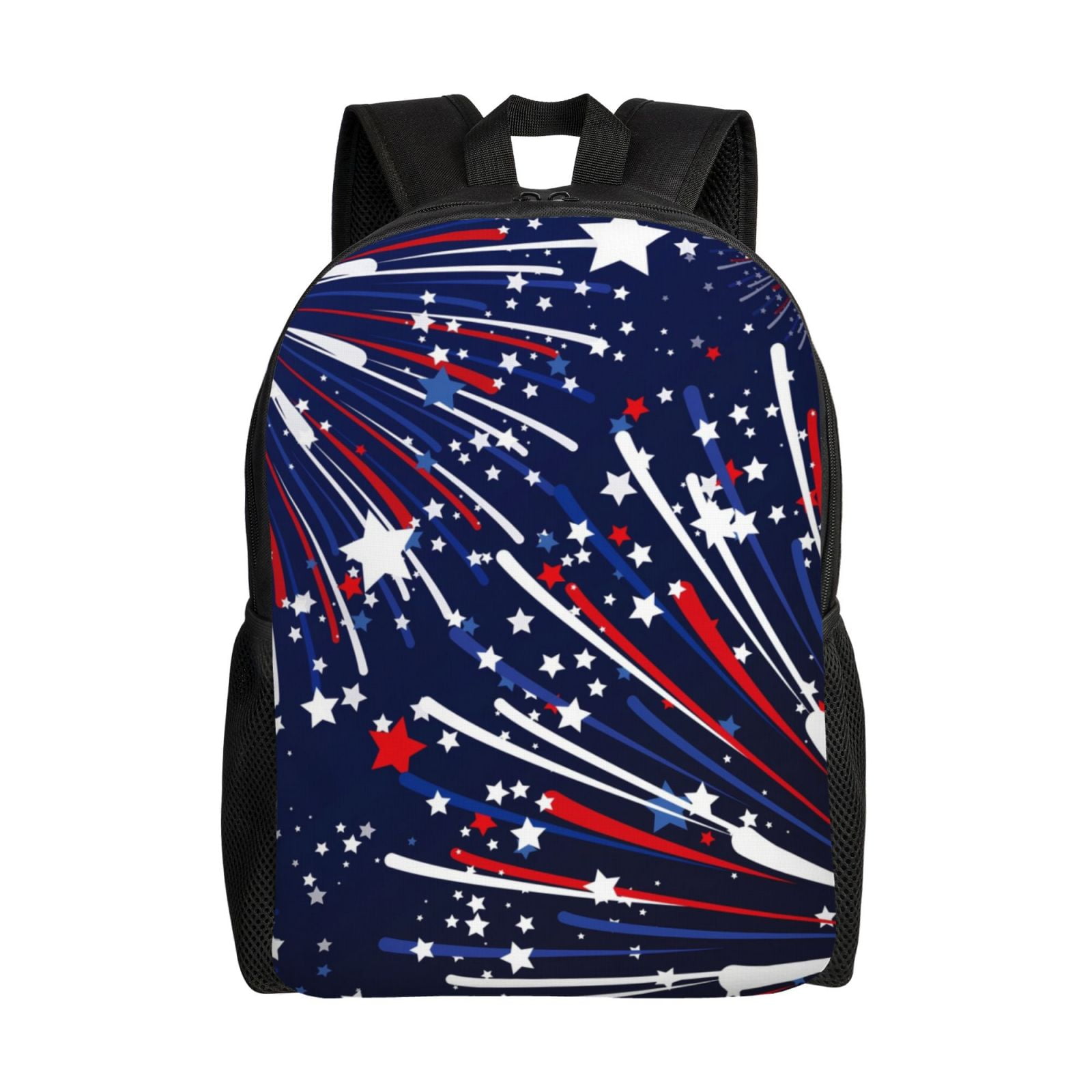 Fotbe Red White Blue Fireworks 1 Travel Laptop Backpack, Business Slim ...