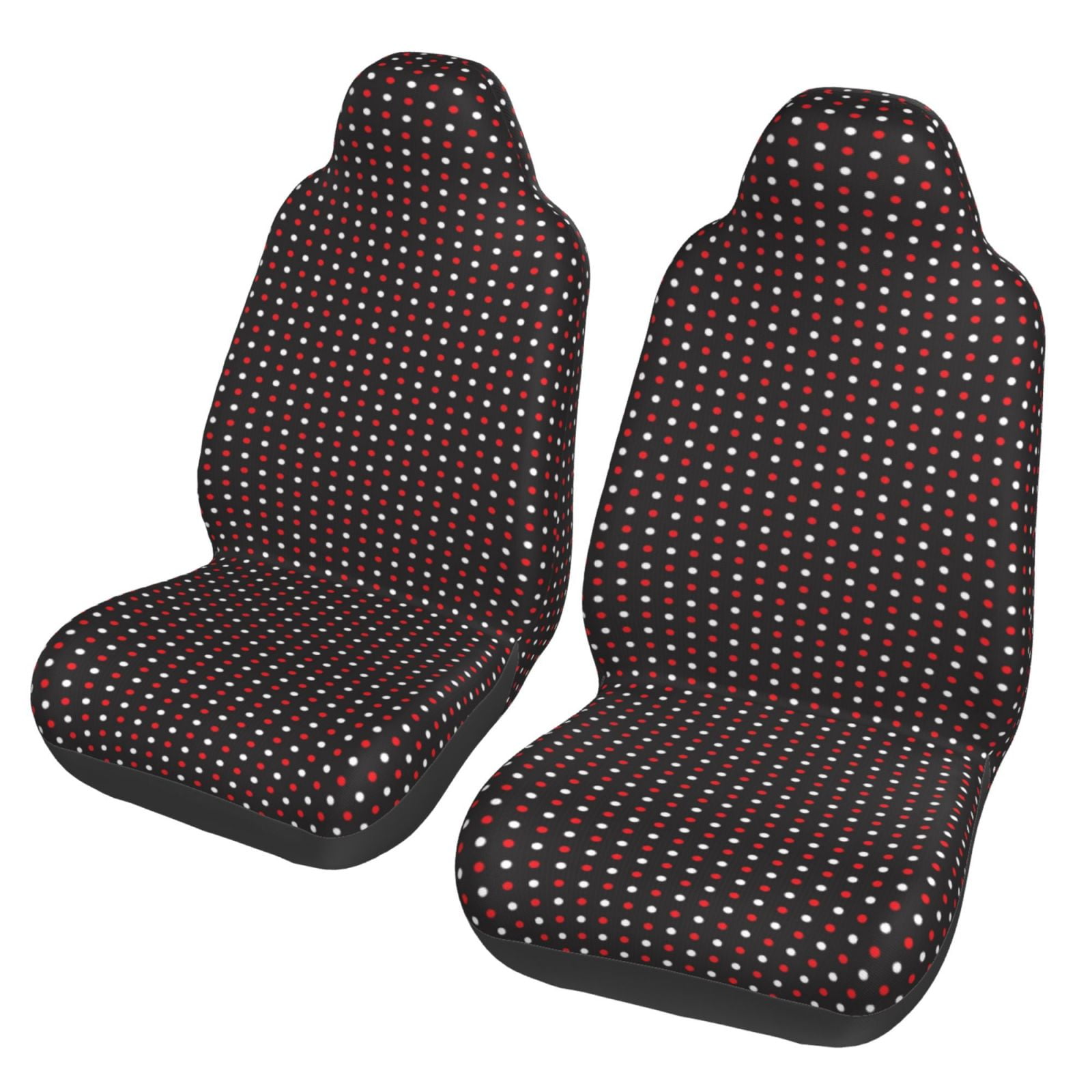 Cream And Brown Polka Dot Car Seat Covers